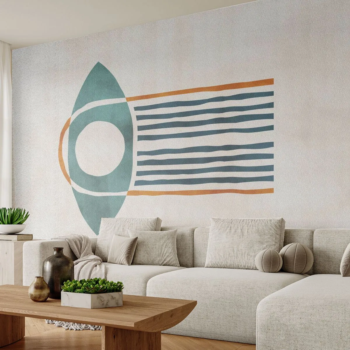 Papel de Parede Standard Eco - Sinais e rituais - Boho, Olho, Minimalismo - 500x350 cm