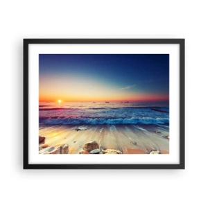 Pôster com moldura preta - E além do horizonte? - 50x40 cm