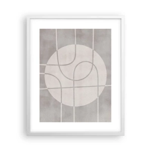 Pôster em moldura branca - Circular e direto - 40x50 cm