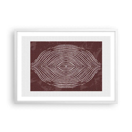 Pôster em moldura branca - O espaço fala - 70x50 cm