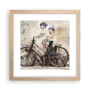 Pôster com moldura de carvalho claro - Verdadeiro ou falso? - 30x30 cm