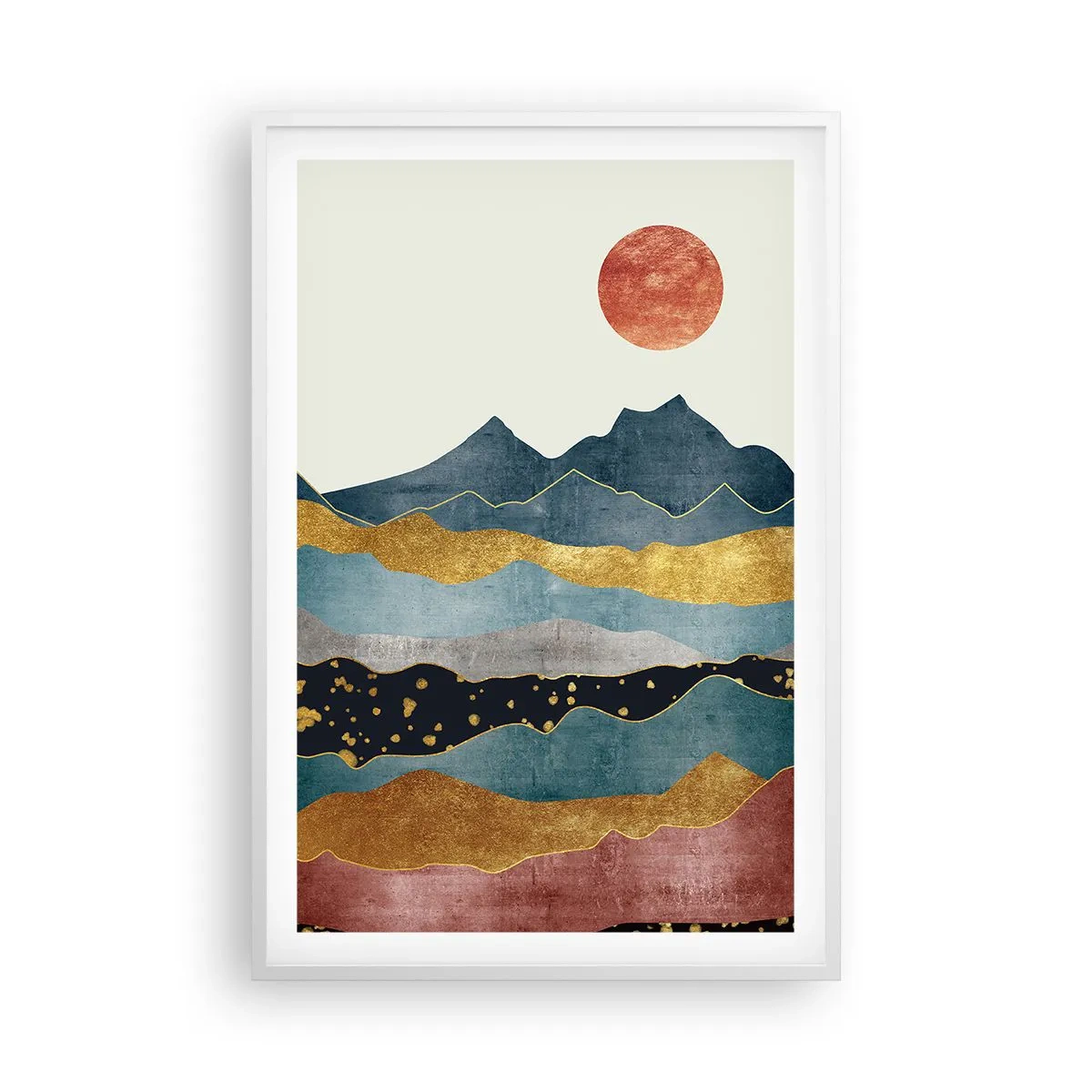 Pôster em moldura branca - As camadas do mundo - 61x91 cm