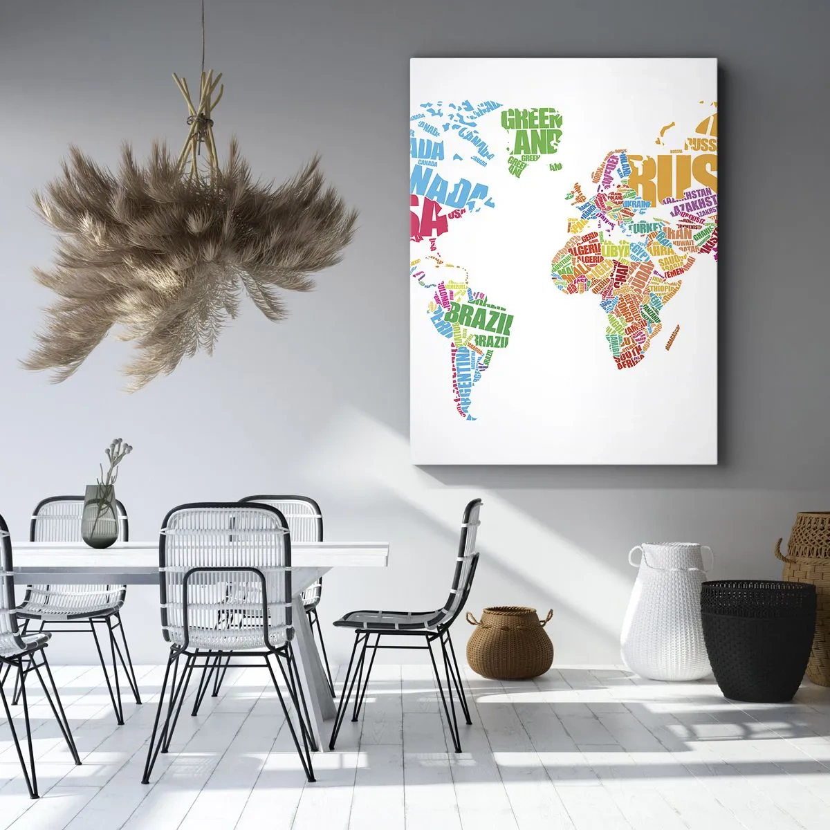 Quadro em tela - Quero conhecer todos - 50x70 cm