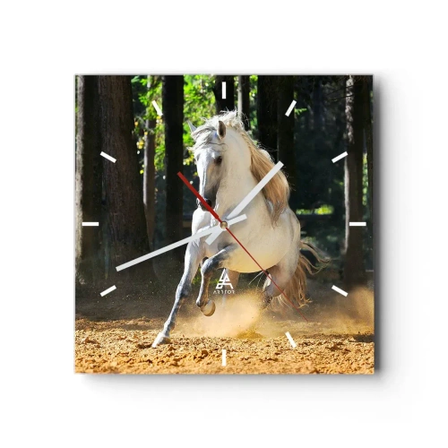 Relógio de parede - Relógio em vidro - Como de um romance de fantasia - 30x30 cm