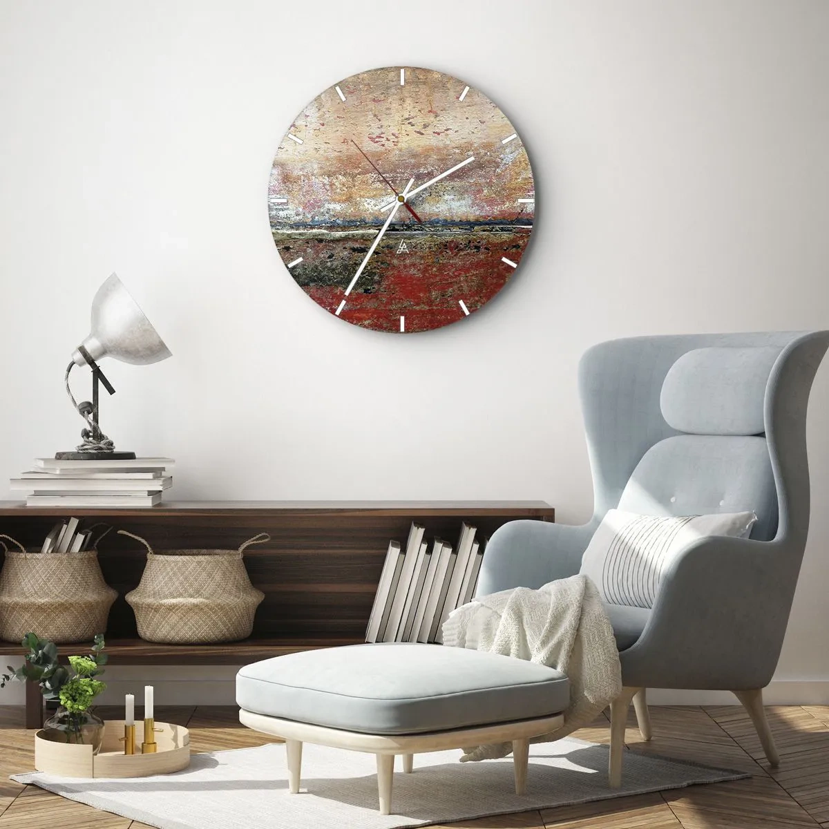 Relógio de parede - Relógio em vidro - Talvez seja o mar - 40x40 cm