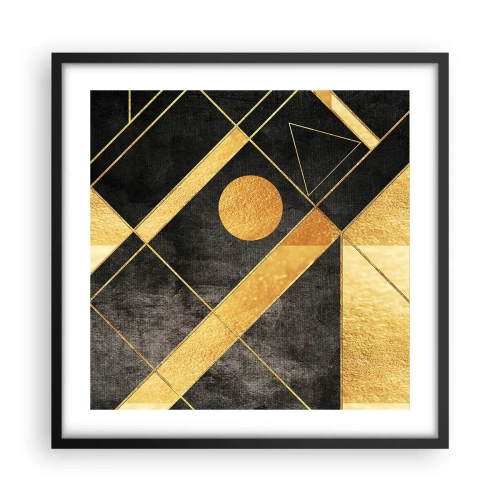 Pôster com moldura preta - Sol do Deserto - 50x50 cm