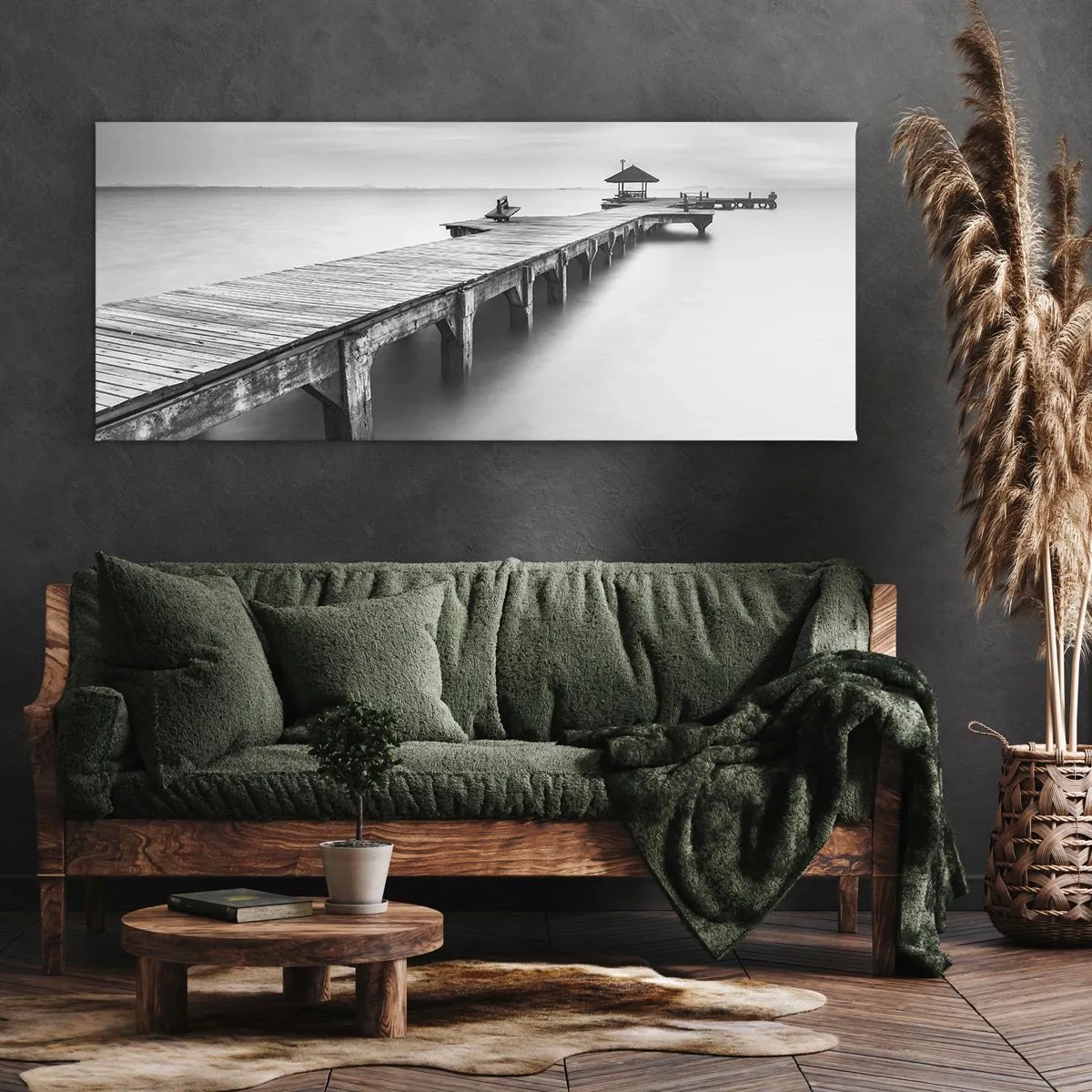 Quadro em tela - Para longe - 100x40 cm