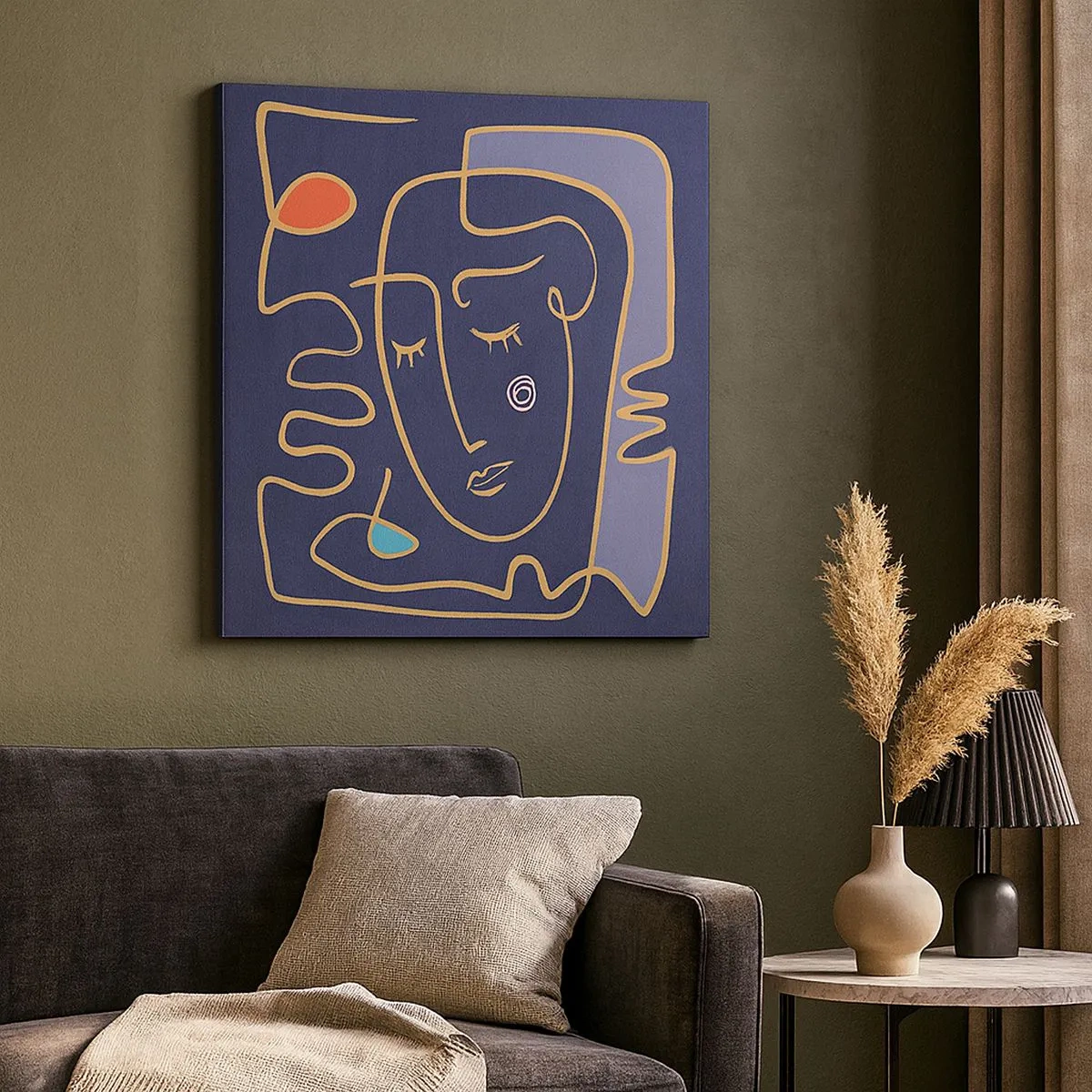 Quadro em tela - Nos pensamentos - 30x30 cm