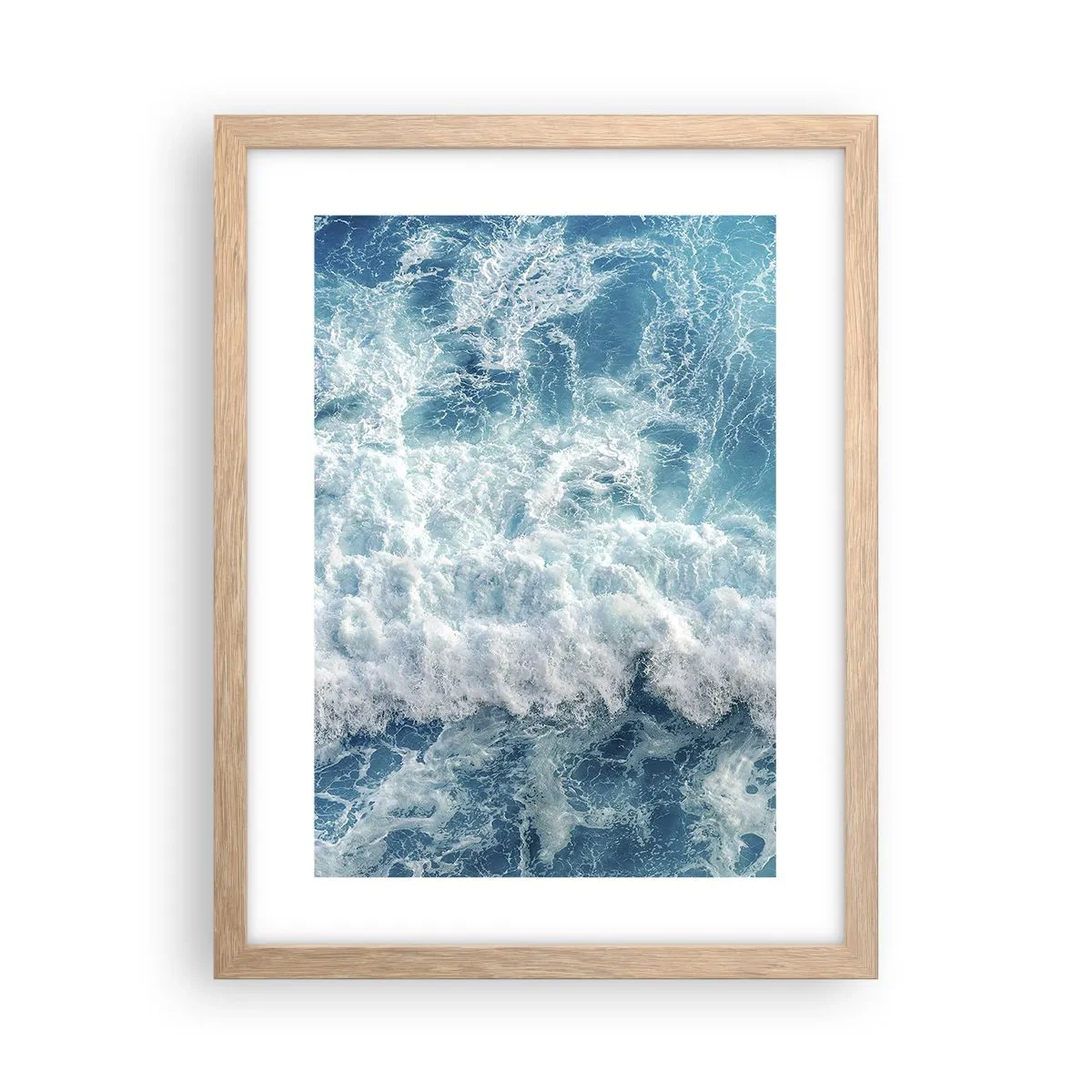 Pôster com moldura de carvalho claro - Alegremente e aos saltos - 30x40 cm