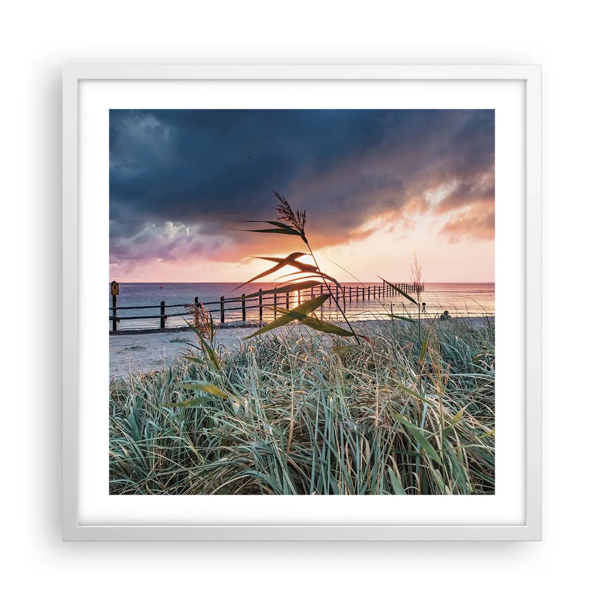 Pôster em moldura branca - O vento não leva - 50x50 cm