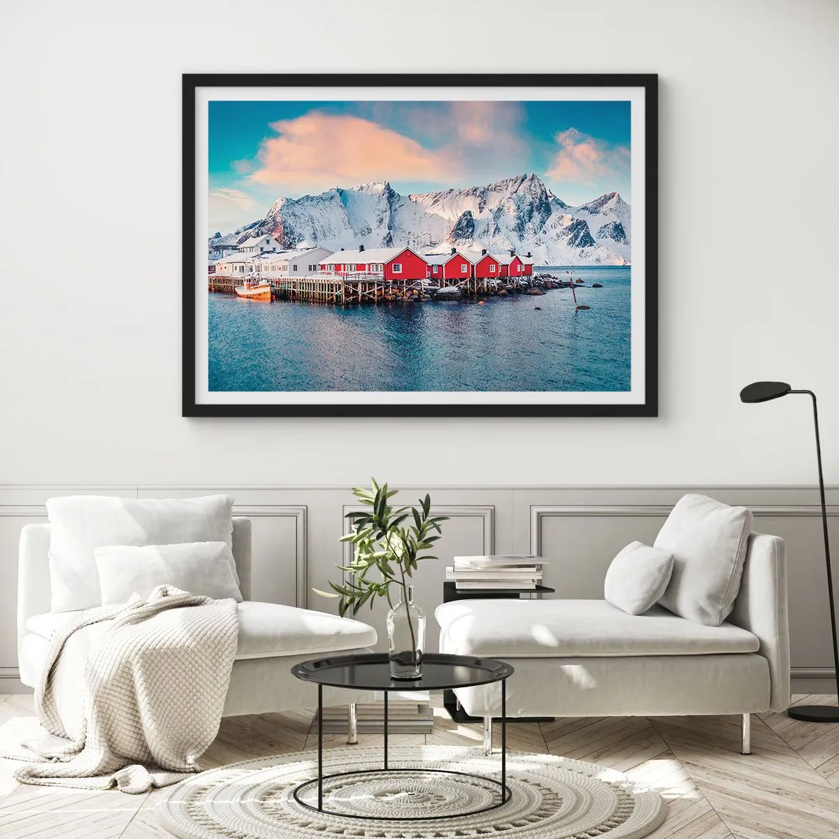 Pôster com moldura preta - Refpugio do Norte - 91x61 cm