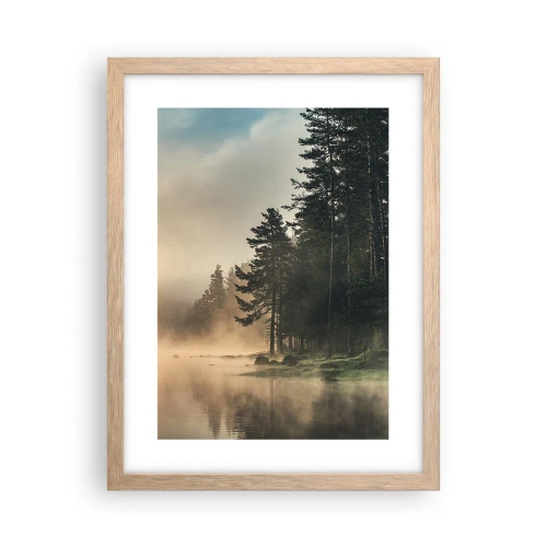 Pôster com moldura de carvalho claro - O nascimento do dia - 30x40 cm