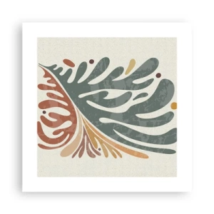 Pôster - Folha multicolorida - 40x40 cm