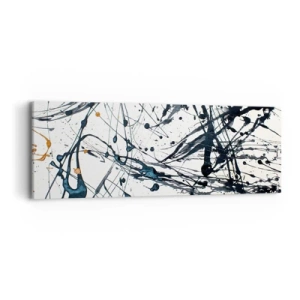 Quadro em tela - Abstração expressionista - 90x30 cm