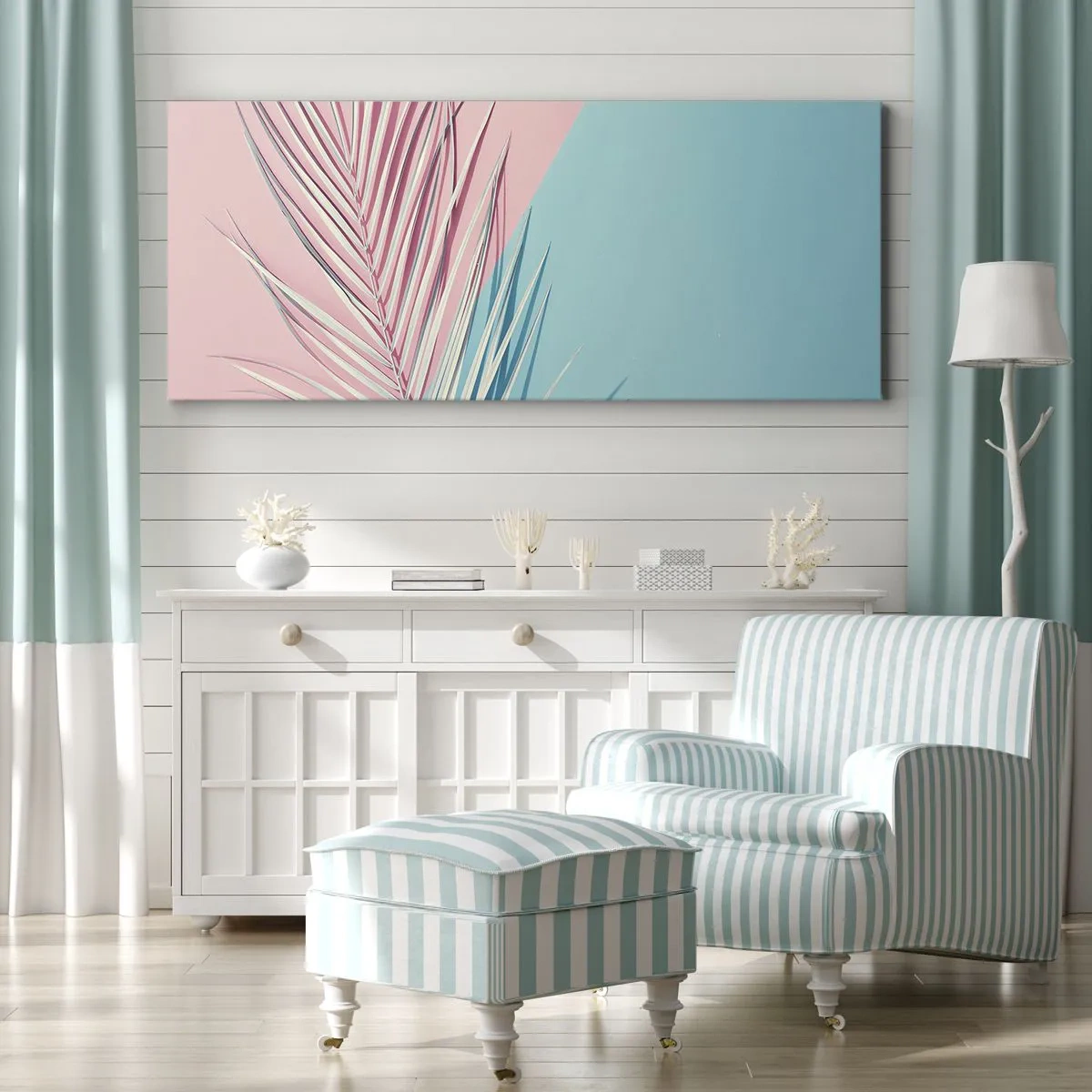 Quadro em tela - Impressão tropical - 100x40 cm