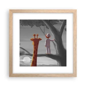 Pôster com moldura de carvalho claro - Isso está realmente acontecendo - 30x30 cm