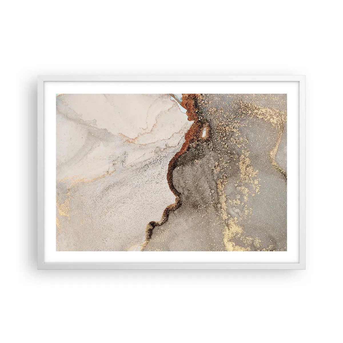 Pôster em moldura branca - No limite das cores - 70x50 cm