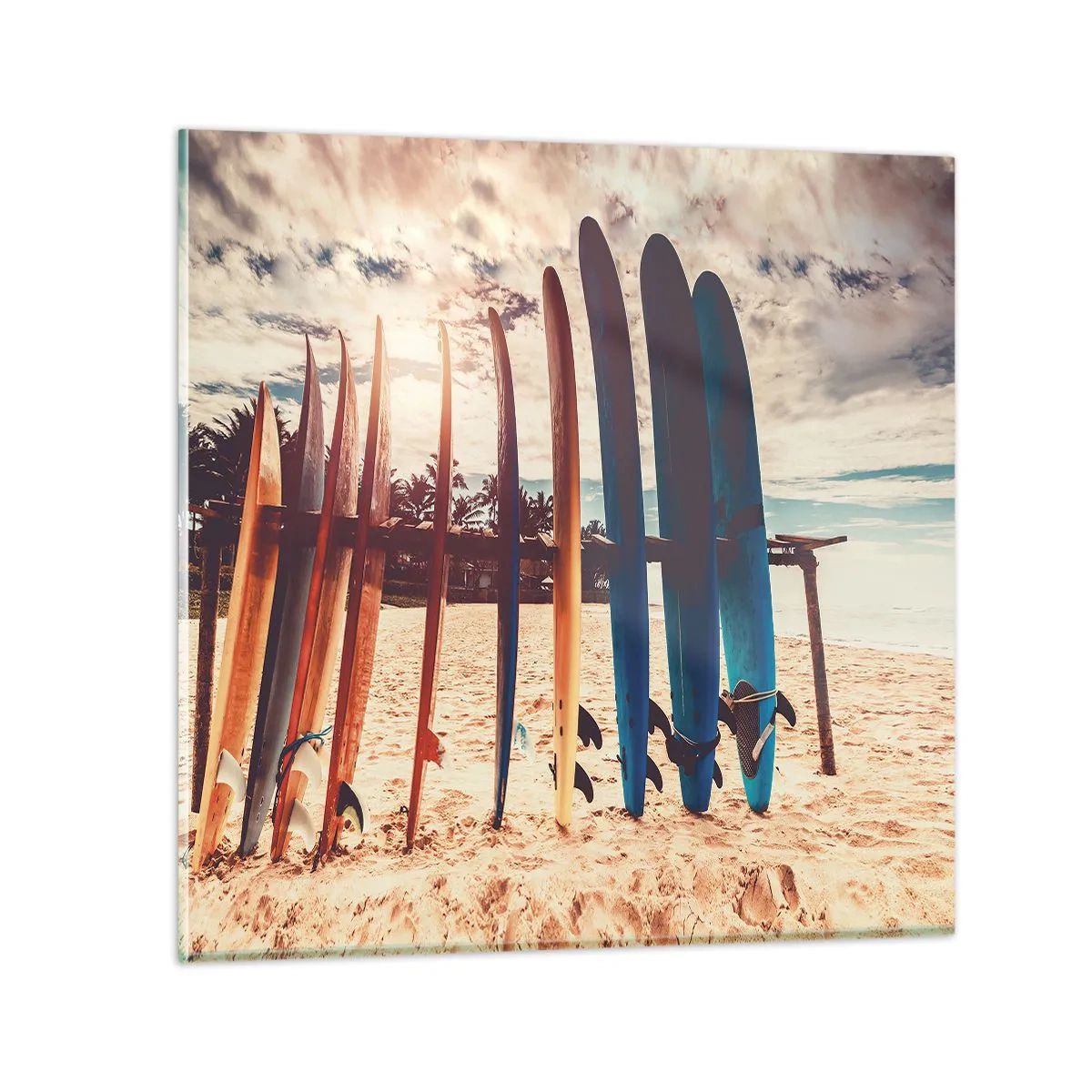 Quadro em vidro - Boa noite, até amanhã - 70x70 cm