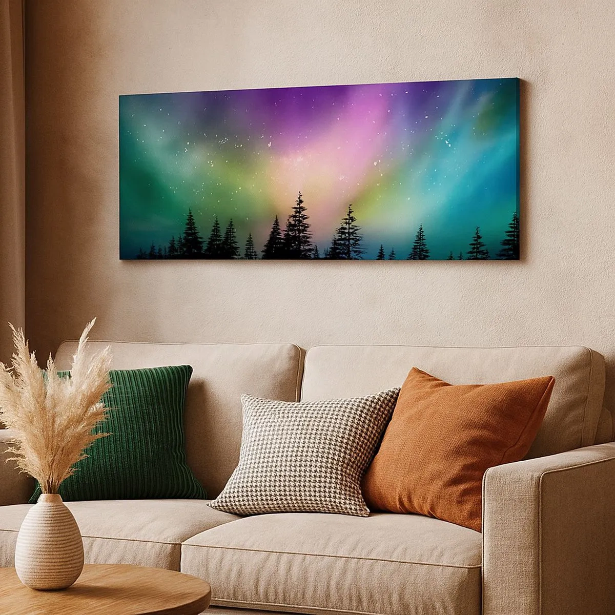 Quadro em tela - Magia branca - 100x40 cm