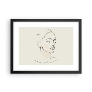 Pôster com moldura preta - Uma certa linha - 40x30 cm