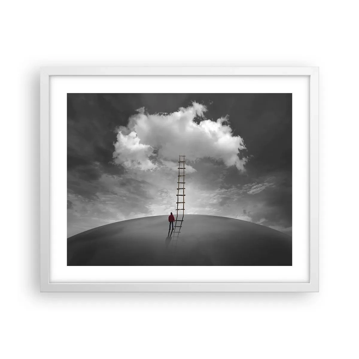 Pôster em moldura branca - Tudo é possível - 50x40 cm