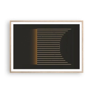 Pôster com moldura de carvalho claro - Explorar a escuridão - 100x70 cm