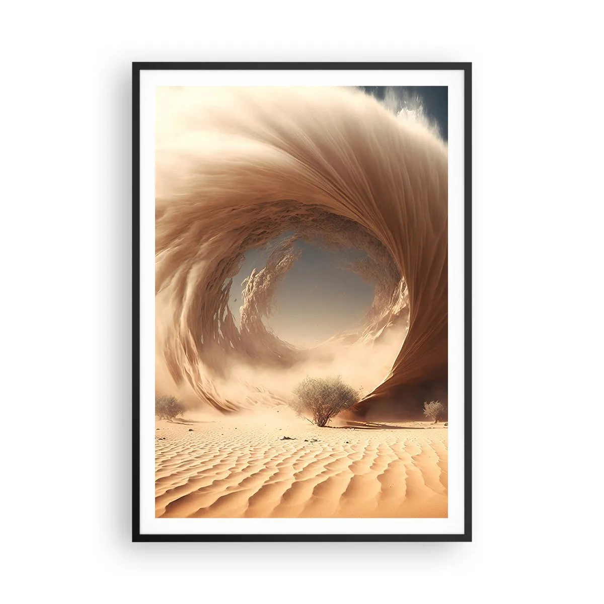 Pôster com moldura preta - Portal aberto - 70x100 cm