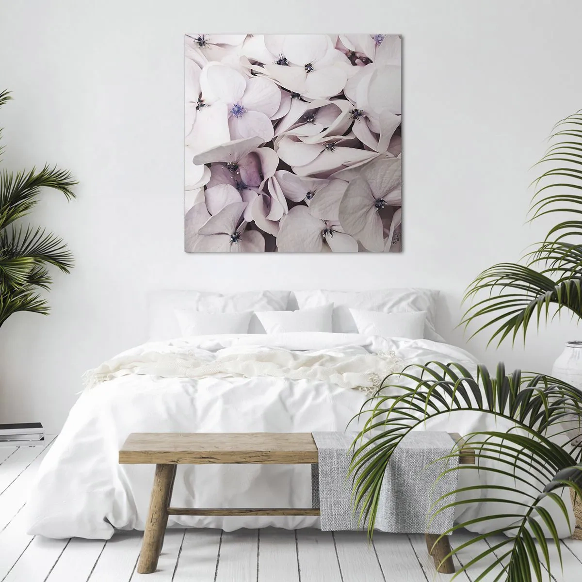 Quadro em tela - Em uma inundação de flores - 40x40 cm