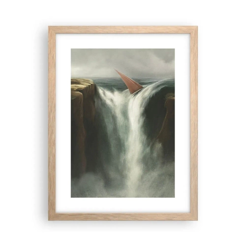 Pôster com moldura de carvalho claro - Um aviso da vida - 30x40 cm