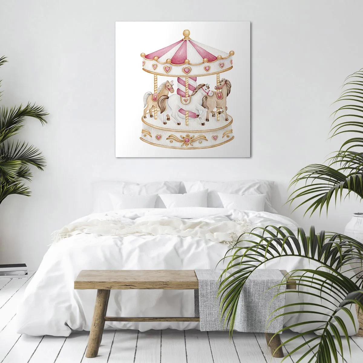 Quadro em tela - O doce mundo da infância - 60x60 cm