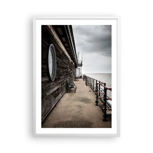 Pôster em moldura branca - O tempo parou - 50x70 cm