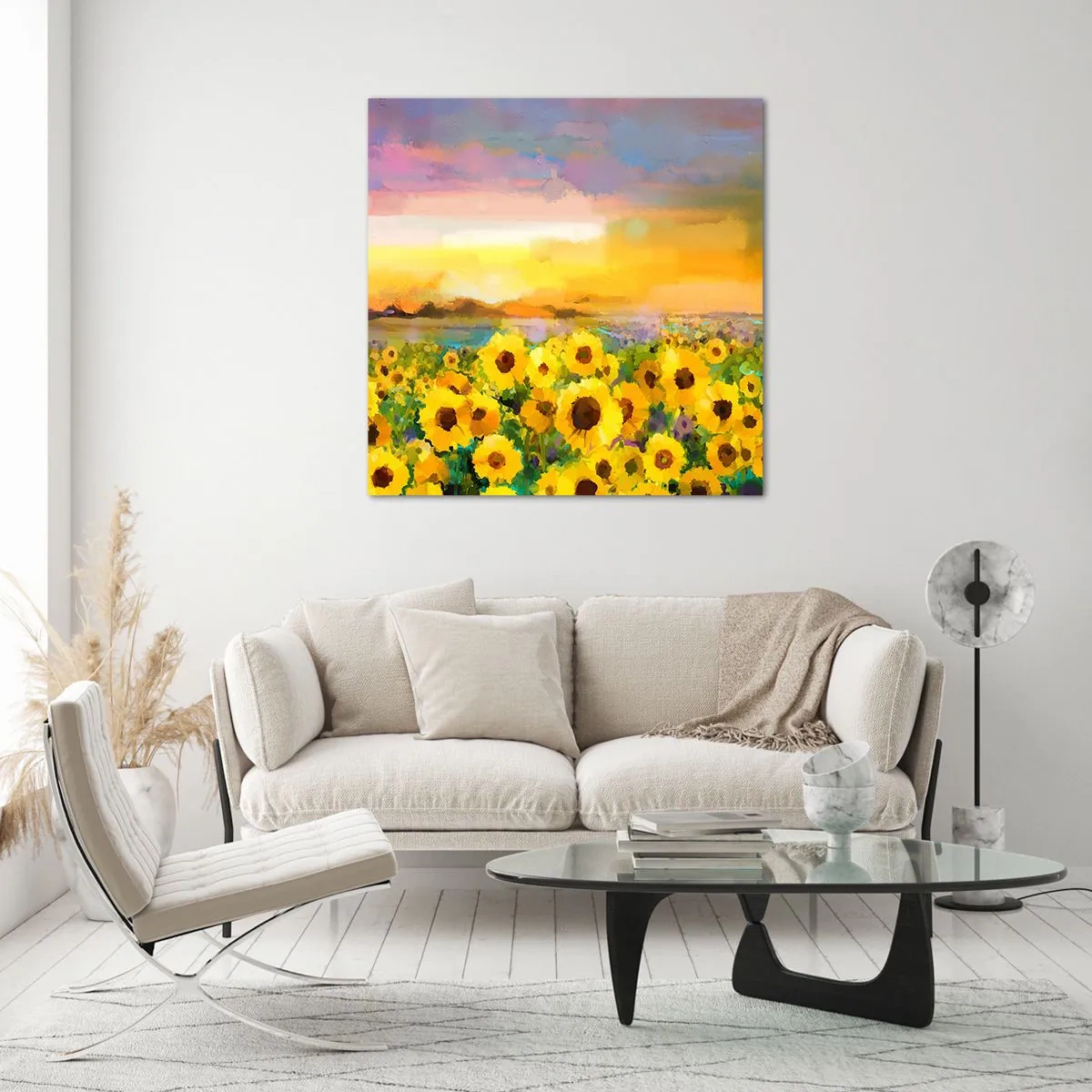 Quadro em vidro - O próprio sol desceu à terra - 50x50 cm