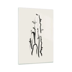 Quadro em vidro - Erva florida - 80x120 cm