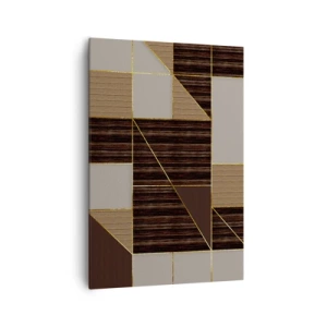 Quadro em tela - Mosaico de bronzes e ouro - 70x100 cm