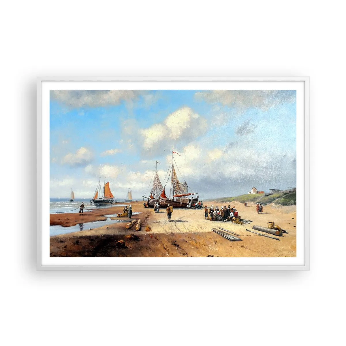 Pôster em moldura branca - Pós-caça bem-sucedida - 100x70 cm