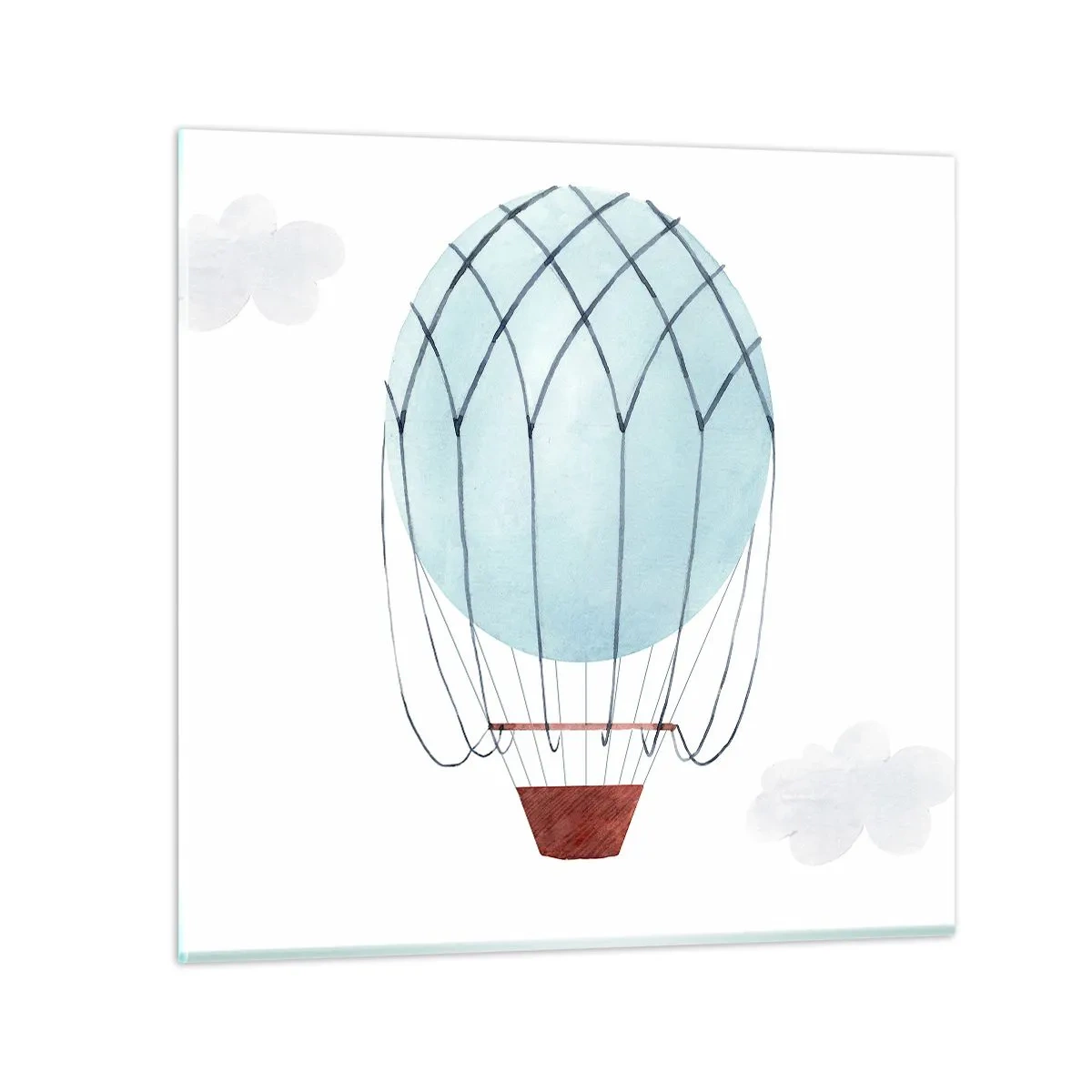 Quadro em vidro - Tudo nas nuvens - 50x50 cm