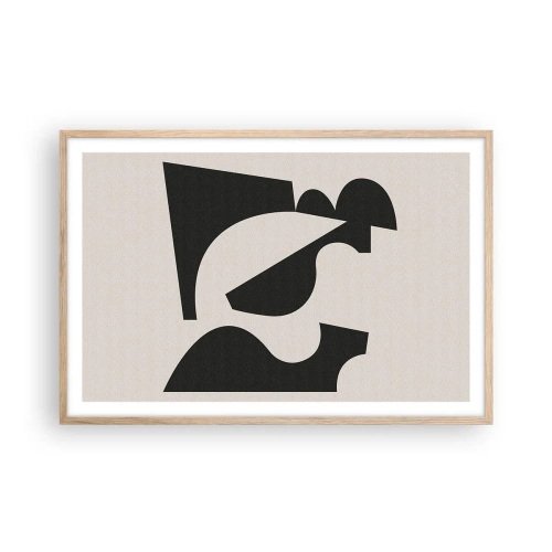 Pôster com moldura de carvalho claro - Para automontagem - 91x61 cm