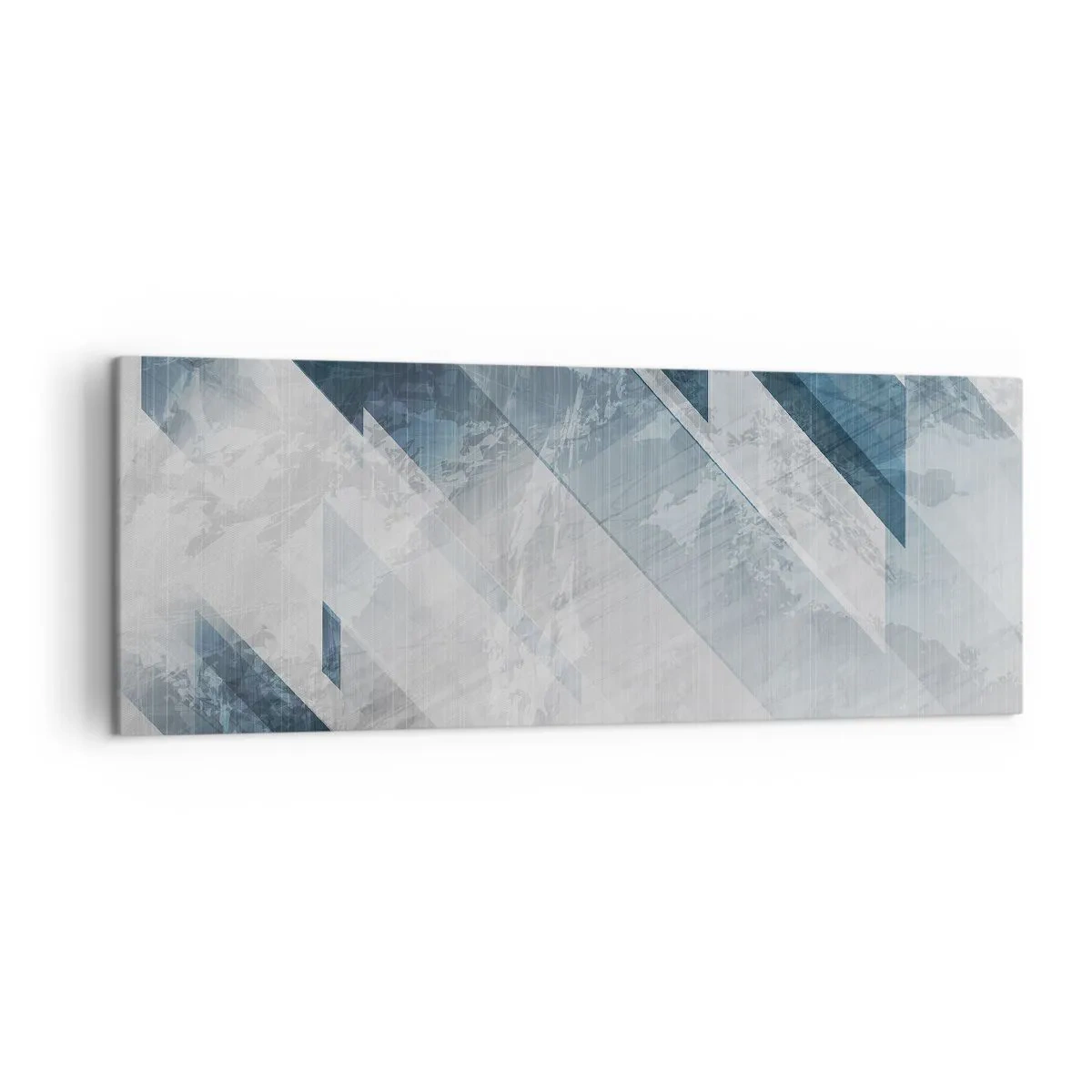 Quadro em tela - Arte espacial – movimento cinzento - 140x50 cm