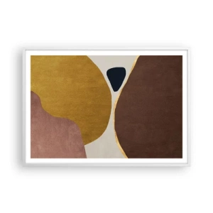 Pôster em moldura branca - Abstração – um lugar no espaço - 100x70 cm