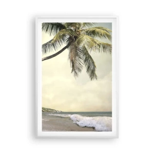 Pôster em moldura branca - Sonho tropical - 61x91 cm