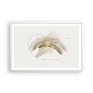 Pôster em moldura branca - Encontrado no espaço - 91x61 cm