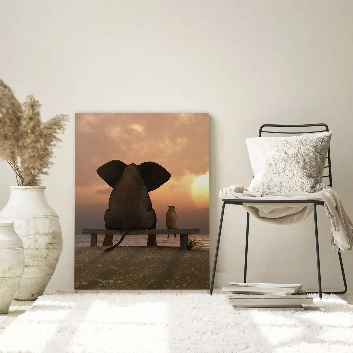 Quadro em vidro - Como é bom ficarmos em silêncio juntos - 50x70 cm