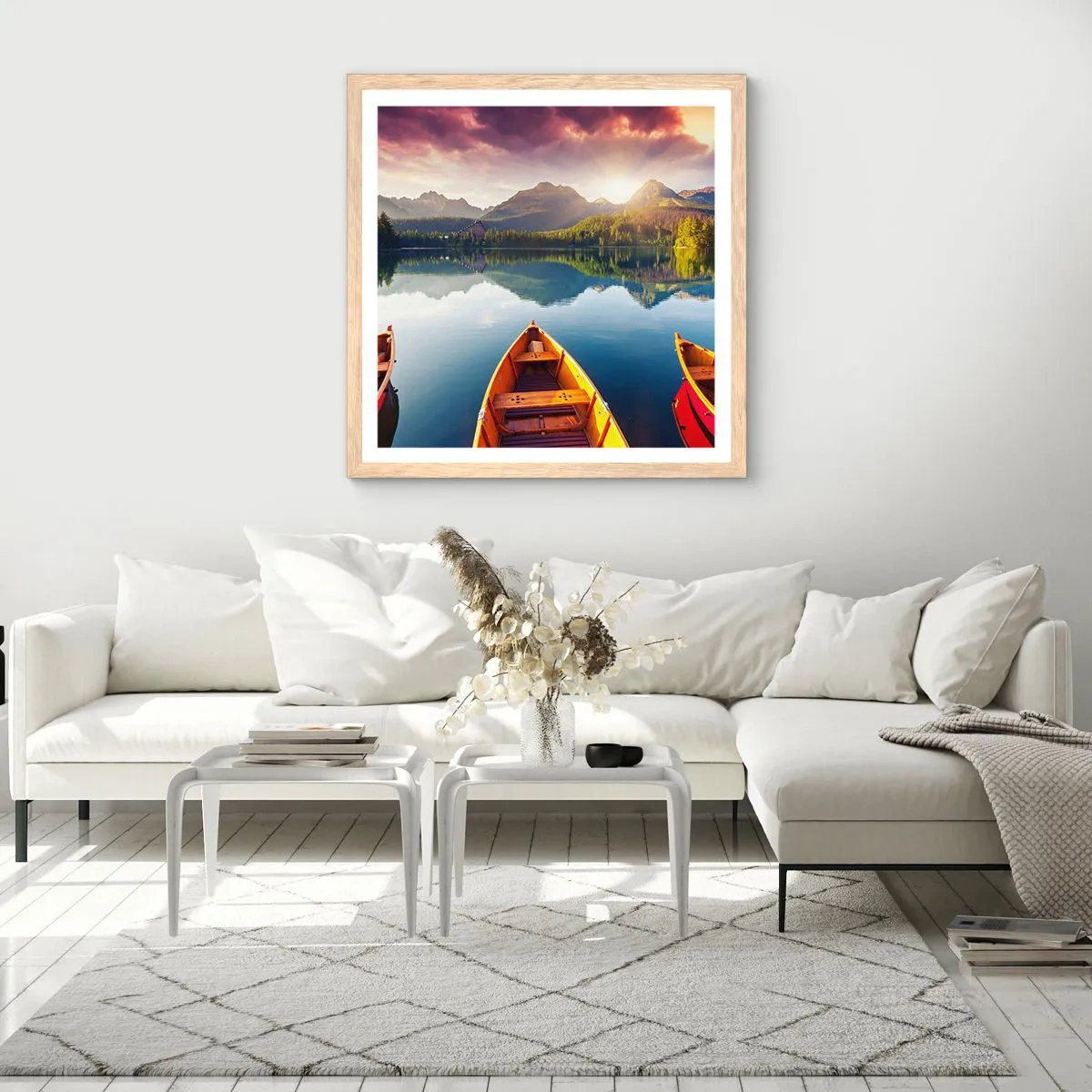 Pôster com moldura de carvalho claro - Nada contra a natureza - 60x60 cm