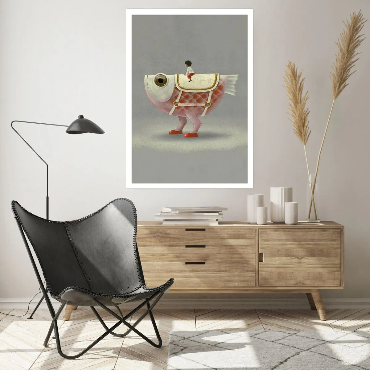 Pôster - O cavaleiro Peixoso - 61x91 cm