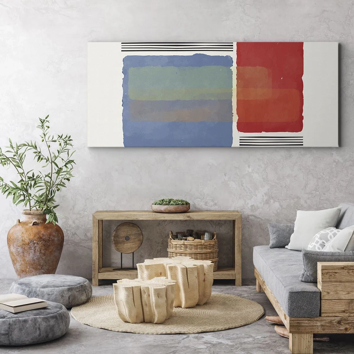 Quadro em tela - A alma da geometria - 120x50 cm