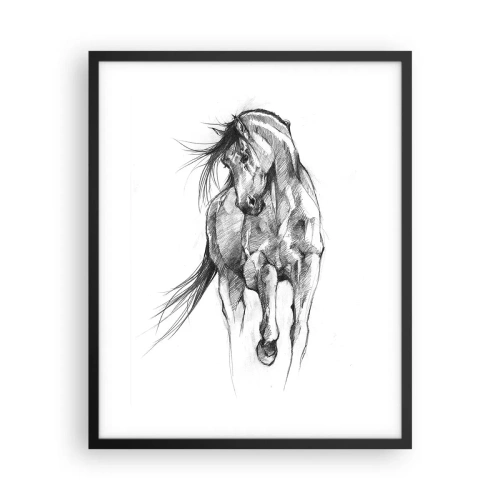 Pôster com moldura preta - Num trote gracioso - 40x50 cm