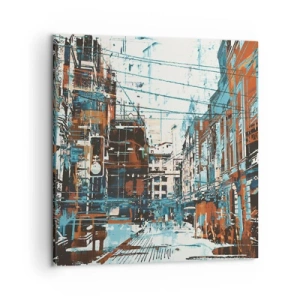 Quadro em tela - Um desgastado percurso urbano - 50x50 cm
