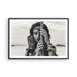 Pôster com moldura preta - A própria música oriental - 91x61 cm