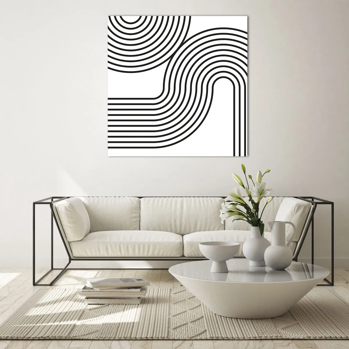 Quadro em vidro - Na curva - 40x40 cm