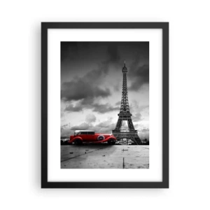 Pôster com moldura preta - Não há muito tempo atrás em Paris - 30x40 cm